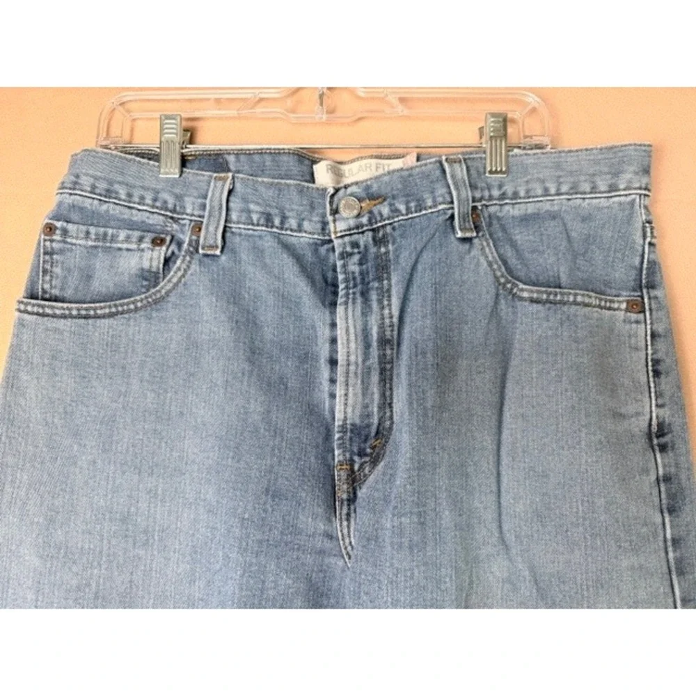 Levi's 505 Regular Fit Jeans Men's 36x30 Light Wash Straight Leg Denim